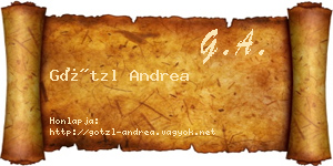 Götzl Andrea névjegykártya